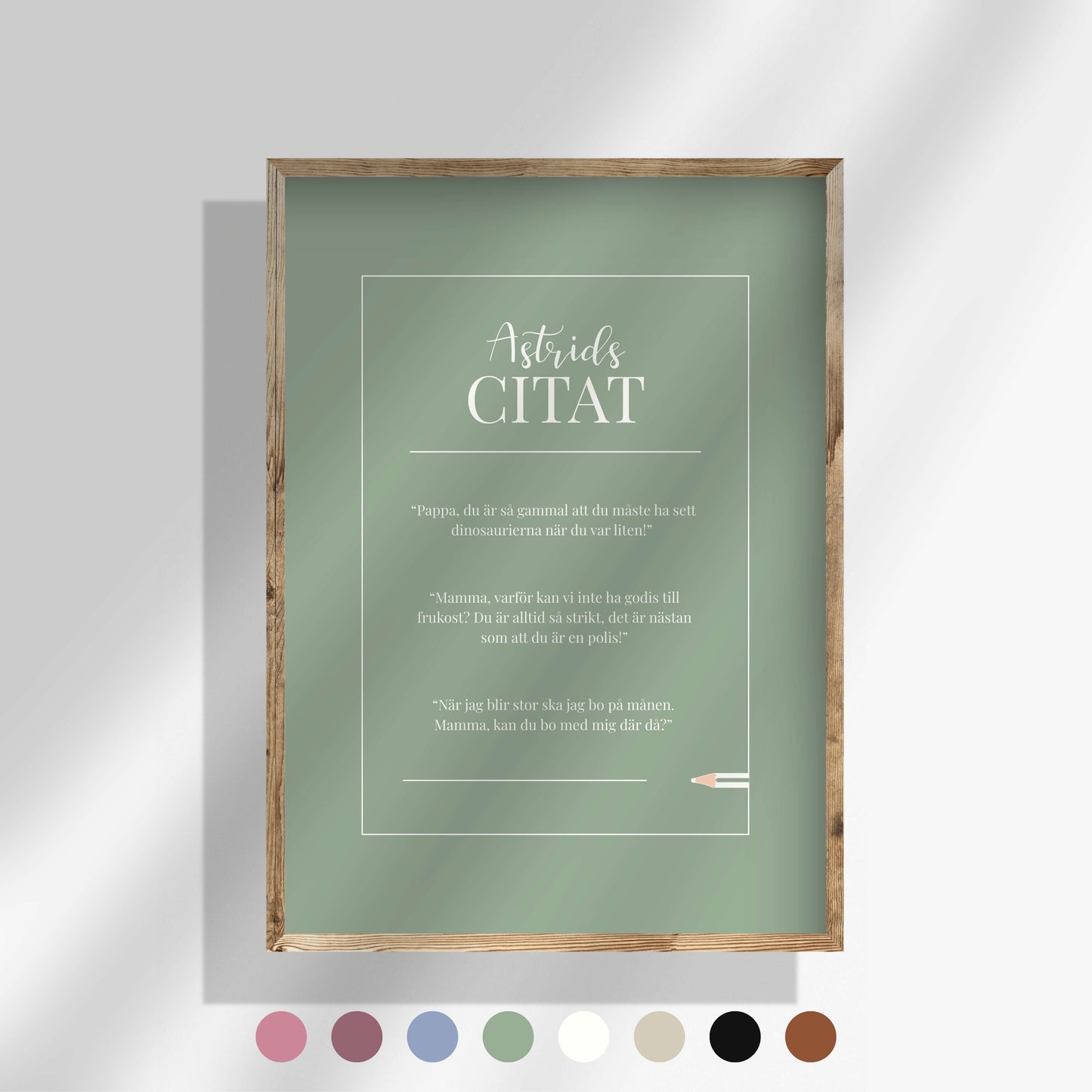 Personlig citatposter med barns citat