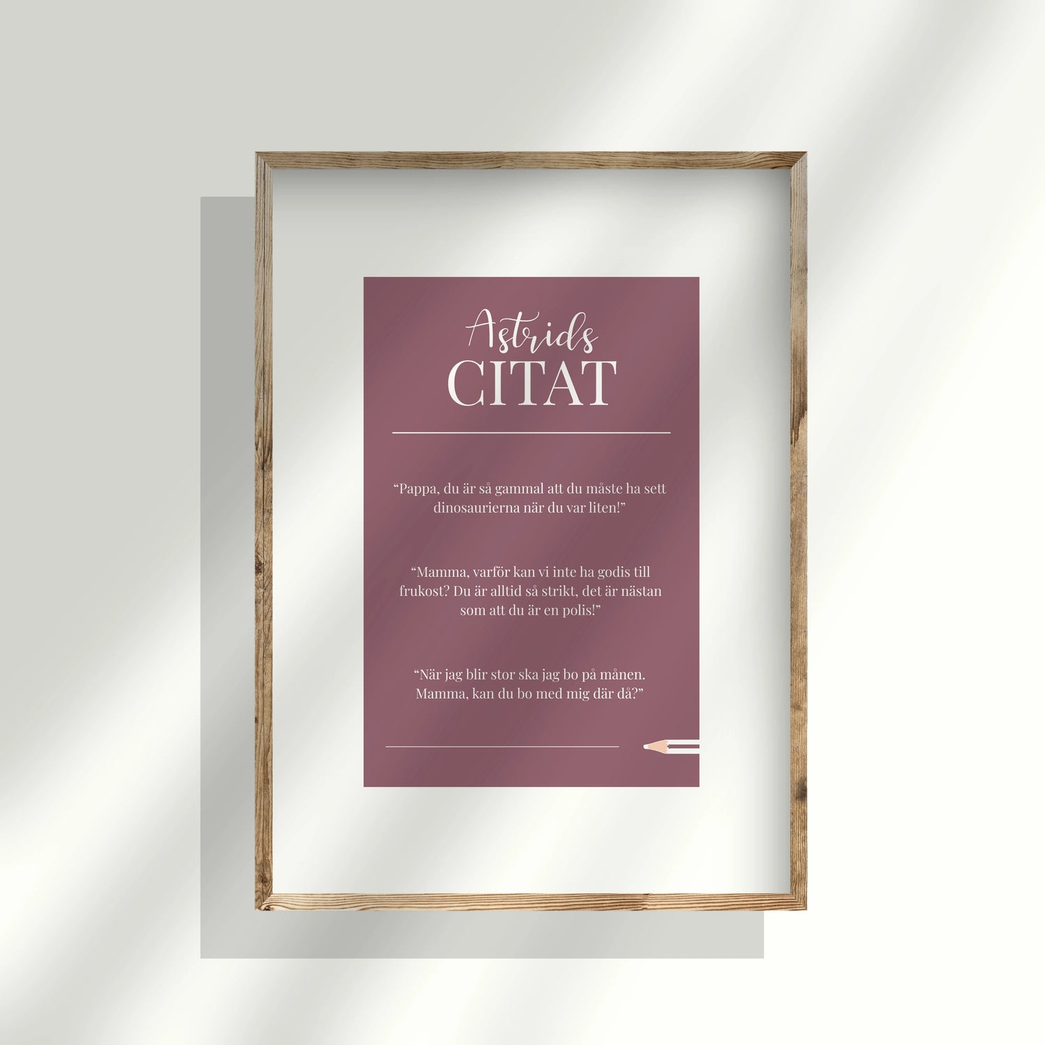 Personlig barnposter – citatposter med barns roliga ord