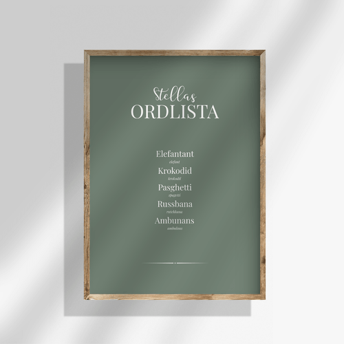 Ordlistposter