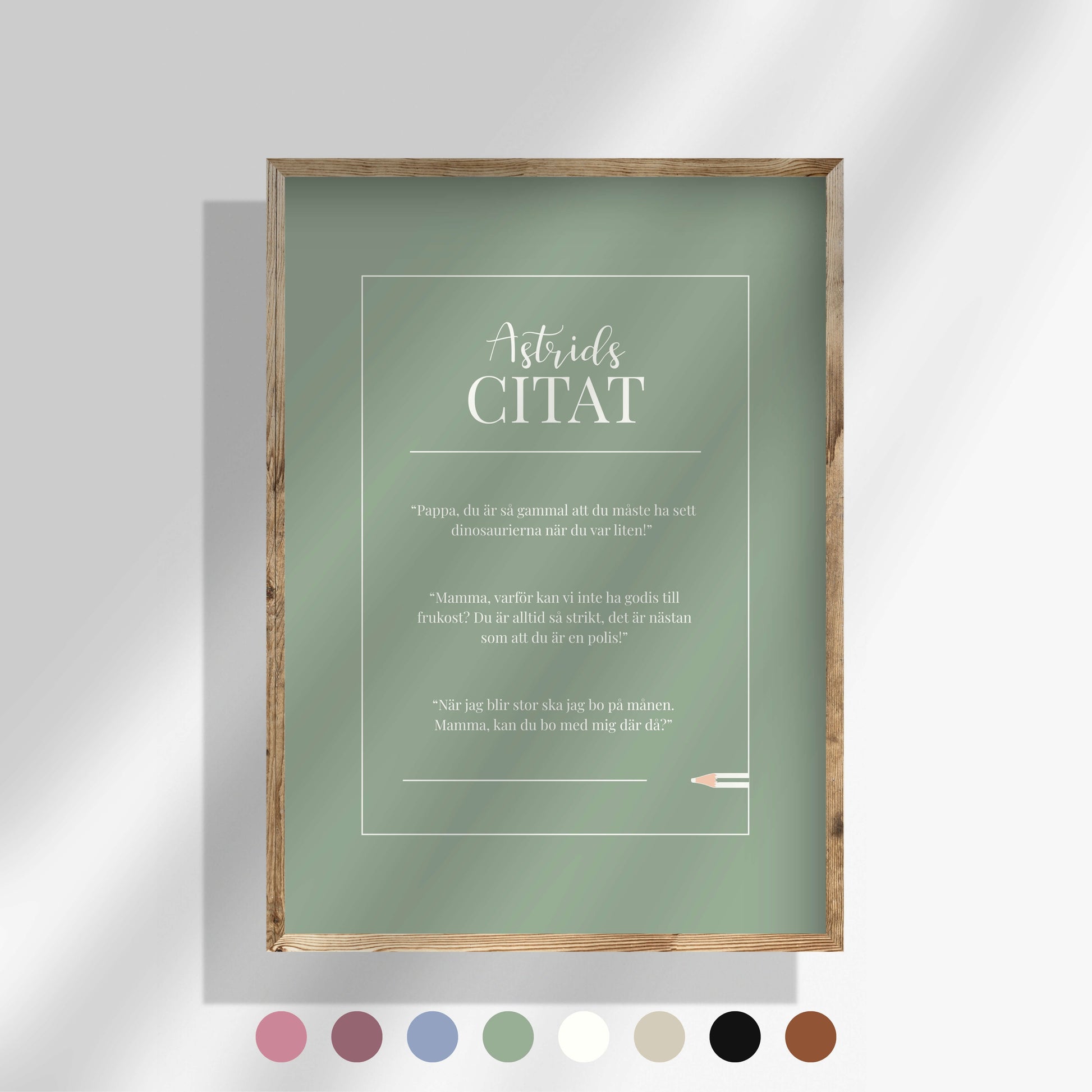 Personlig citatposter med barns citat