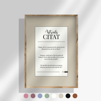 Citatposter – Färgad kant