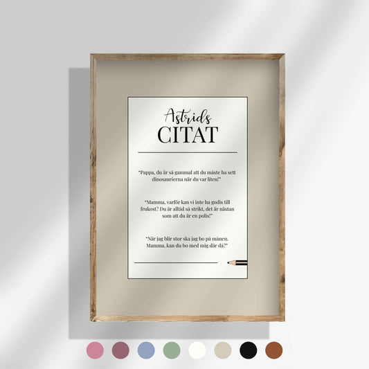 Citatposter – Färgad kant